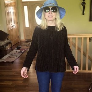 Coldwater Creek brown, soft, plush pull over sweater, size small